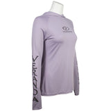 Light purple long-sleeve hoodie featuring the logo 'VERANDA' on the chest and sleeves.