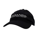 Black baseball cap with 'Veranda Luxury Pontoons' logo