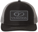 Veranda Black/Charcoal Woven Patch Hat