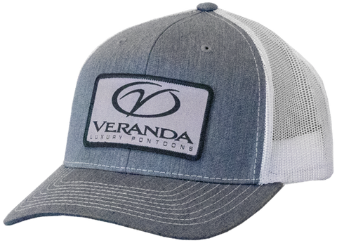 Veranda Heather Grey/White Woven Patch Hat